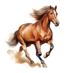 Obraz na płótnie Canvas Running Horse Clipart isolated on white background