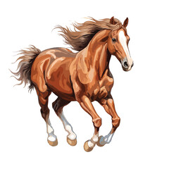 Running Horse Clipart isolated on white background