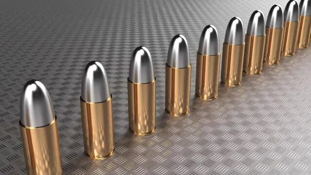 Bullets on a metal surface army intro able to loop