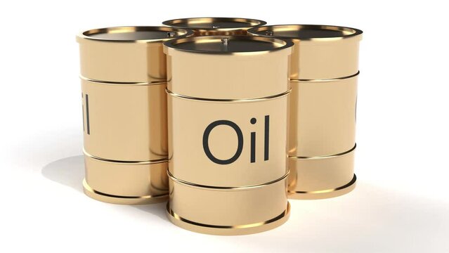 Gold barrel oil rotate able to loop endless