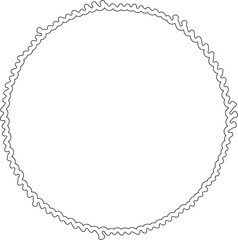 Circle frame drawing. Decoration for card, poster, banner