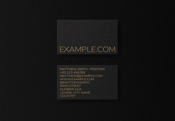 Black Gold Foil Business Card Logo Effect Mockup Template