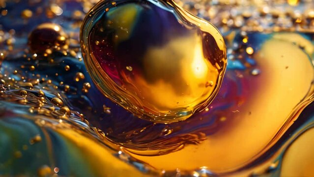 Abstract liquid background with spheres.