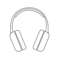 Headphones Continuous Line Art Drawing. Headphone One Line Art Minimalist Style.