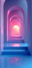 fantasy 3d rendering tunnel
