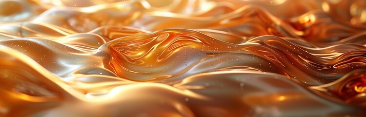 orange liquid shiny material for background