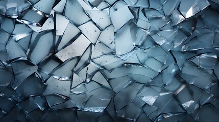 texture verre brisé gris bleu, généré par IA