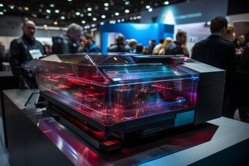 a futuristic digital inkjet printer capable of producing intricate and vivid graphics with advanced technology and precision