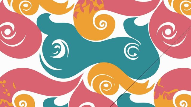 Colorful swirls. Loop Background Animation