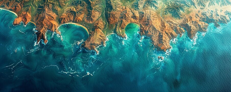 Detailed map of America and Hawaii, travel and geography blend