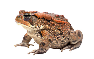 Exploring the Fascinating World of the American Toad, White Background, Generative AI. Transparent PNG