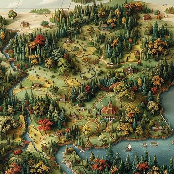 Map of Wisconsin in the US, showcasing regional pride