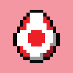 Fototapeta premium Red Egg Game Pixelation