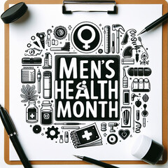 A Photo of Men's Health Month Template Generative AI