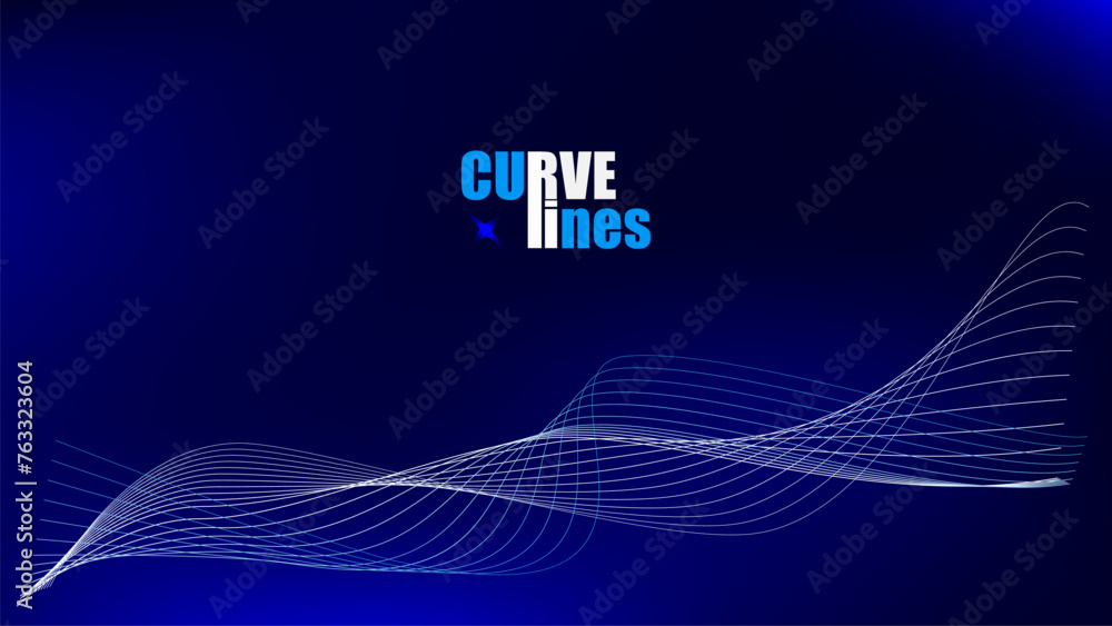 Aufkleber abstract vector wave element for design. smooth motion dynamics. vector illustration eps 10.