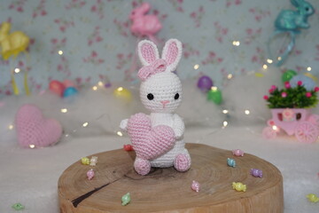 Backgrounds and photos of Cute Amigurumi Bunnies