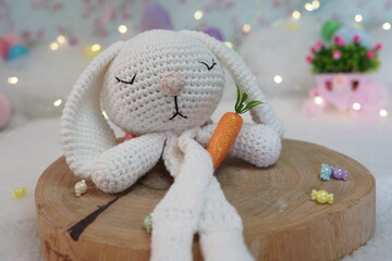 Backgrounds and photos of Cute Amigurumi Bunnies