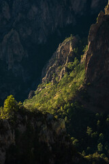 detailed close up of rock formation inside Copper Canyon Mexican Mountains Skyline Mexico Chihuahua...