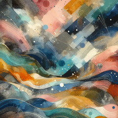 handmade abstract background, color sketch