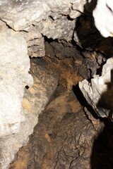 A small cave under the castle Jasenov Slovakia with a pleasant coolness during the summer heat