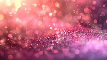 Gardinen A vibrant pink and purple background with glitter shimmering, reminiscent of water in a liquid state. The magenta hues blend with grass patterns, creating a moist and artistic display © Oleksandra