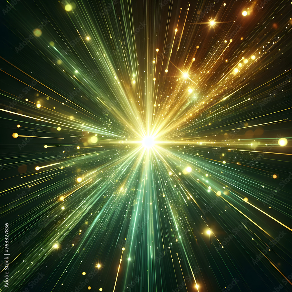 Poster abstract background with glowing lines and particles. vector illustration for your design generative