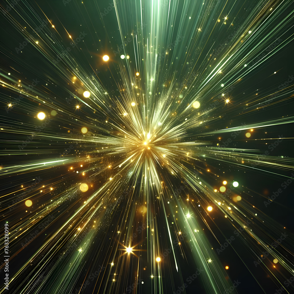 Poster abstract background with glowing lines and particles. vector illustration for your design generative