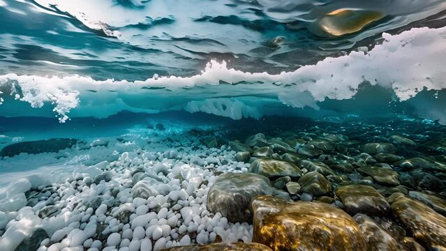 The frigid waters hold a treasure trove of unseen beauty where layers of ane hydrate ice and bubbling cold seeps create a mysterious and alluring landscape. A place untouched