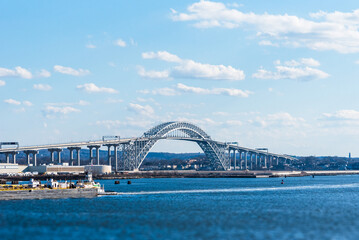 Bayonne Bridge, view from the Newark Bay.