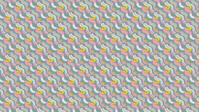 Seamless Wave Pattern. Loop Background Animation