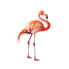 flamingo on isolated transparent background