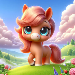 cute fantasy horse animation wallpaper for kids