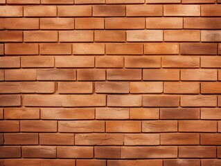 New Brown Terracotta Brick Blocks Wall Background Close Up, Pattern with Red Bricks or Brickwork House