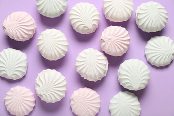 Many sweet zephyrs on lilac background