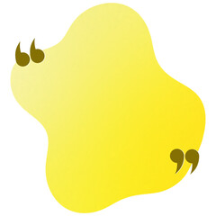 Yellow Gradient Abstract Shape Text Frame with Quotation Marks