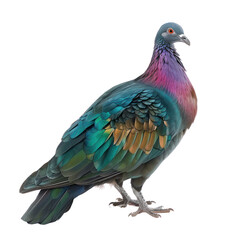 Nicobar pigeon on isolated transparent background