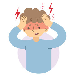 Headache 4 cute, png illustration.