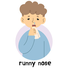 Runny nose 3 cute, png illustration.