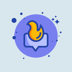 Obraz premium Trending flat illustration. Fire signs vector illustration.