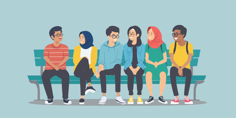 group of people sitting together