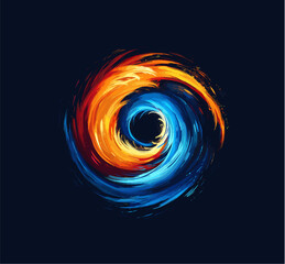 Spiral logo fire and water