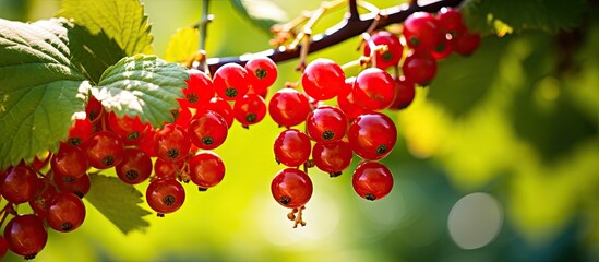 Red berries hanging from tree branch