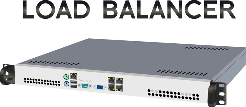 Hardware load balancer device (HLD) 3D isolated illustration