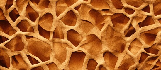 A patterned wall made of rocks up close