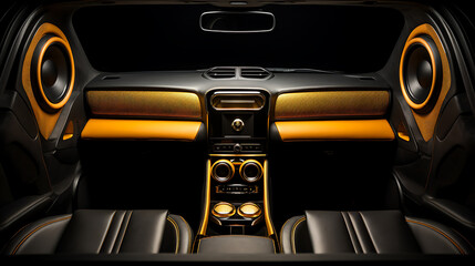 Upgrade the stereo system in an exotic car. - obrazy, fototapety, plakaty