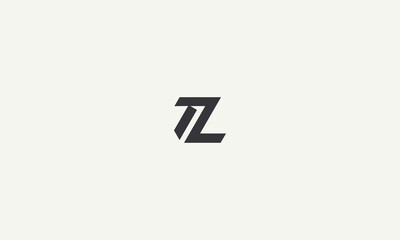 Obraz premium initials letter ZT monogram simple logo design vector illustration