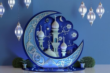 Ramadan Kareem, Ramadan Kareem Greeting Card, 3D rendering
