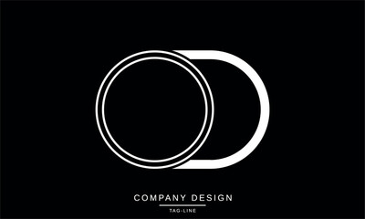 OD, DO Abstract Letters Logo Monogram Vector Initials