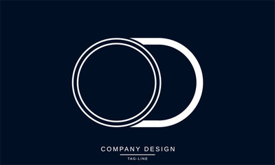 OD, DO Abstract Letters Logo Monogram Vector Initials