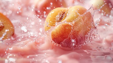 Peach close-up, product close-up, peach ripe, hydrated, nutritious